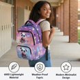 thumbnail image 4 of HELLHERO Panda Rose Print Daypack with Waterproof Lightweight Kids School Backpack, Multiple Compartments 17 Inch Travel Daypack for Back to School Elementary School Middle School, 4 of 8