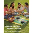 thumbnail image 5 of LENRUE F9 Bluetooth Speaker with RGB Lights, IPX7 Waterproof Shower Speaker, Wireless Portable Speaker with TWS, 24H Playtime, HD Sound for Pool Beach Bike Travel, 5 of 8