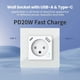 thumbnail image 5 of Wi-Fi Tuya Smart Israel Enchufe de Pared de Corriente Puerto de Carga USB Tipo C PD20W para Control Remoto de para por (), 5 of 8