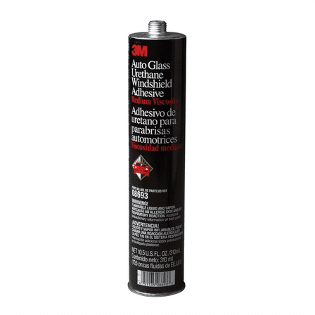 3M High bond Strength 08693 Auto Glass Urethane Adhesive, 105 fl oz, Black