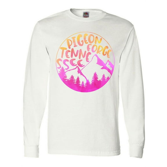 Inktastic Pigeon Forge, Tennessee- Mountains in Sunrise Colors Long Sleeve T-Shirt