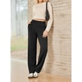 thumbnail image 3 of Weardear Tall Straight Leg High Waisted Sweatpants Womens Casual Workout Pants with Inner Drawstring and Side Pockets, 3 of 6