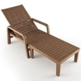 thumbnail image 2 of Costway Patio PP Chaise Lounge Chair Reclining Outdoor Adjustable Garden Natural, 2 of 8