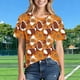thumbnail image 5 of TaTaai Women Loose Fit Casual T-Shirt Football Graphic Print Crew Neck Short Sleeve Ladies Daily Commute Street Wear Lightweight Soft Non-See-Through Machine Washable Top Gift, 5 of 7