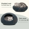 thumbnail image 4 of MEOWFIA Cat Bed for Medium Cats - Wool Cat Cave Bed - Slate Grey, 4 of 8