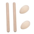 thumbnail image 4 of BRIGHTFUFU 4pcs Percussion Instrument Set Wooden And Rhythm Sticks Safe Musical For Creative Birthdays And Easter, 4 of 8