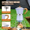 thumbnail image 5 of 6 Cup Aluminum Espresso Stovetop Moka Pot Express Coffee Maker Percolator Italian Classic Mocha Coffee Machine for Italian and Cuban Cafe Brewing for Home & Camping 300ml 10oz, 5 of 7