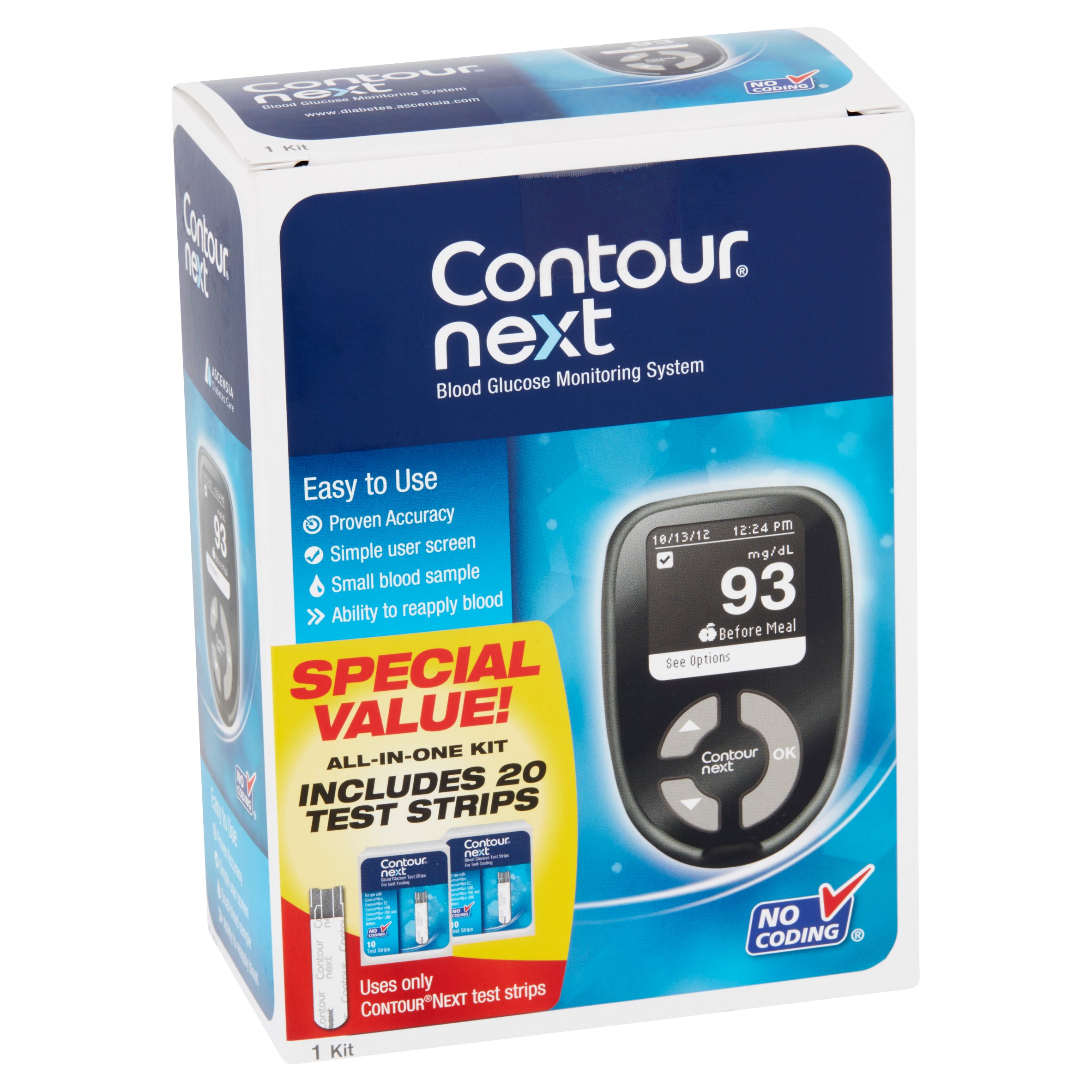 Contour Next Blood Glucose Monitoring System, 1 Kit - image 2 of 5