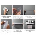 thumbnail image 4 of Advancent Estante de ducha para baño, almacenamiento organizador montado en la pared, soporte de drenaje de baño a prueba de herrumbre de plástico, Almacenamiento y organización del hogar Gris Advancent HA009174-02B, 4 of 6