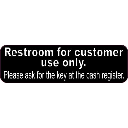 

10in x 3in Ask for Key Restroom for Customer Use Only Magnet Magnetic Sign