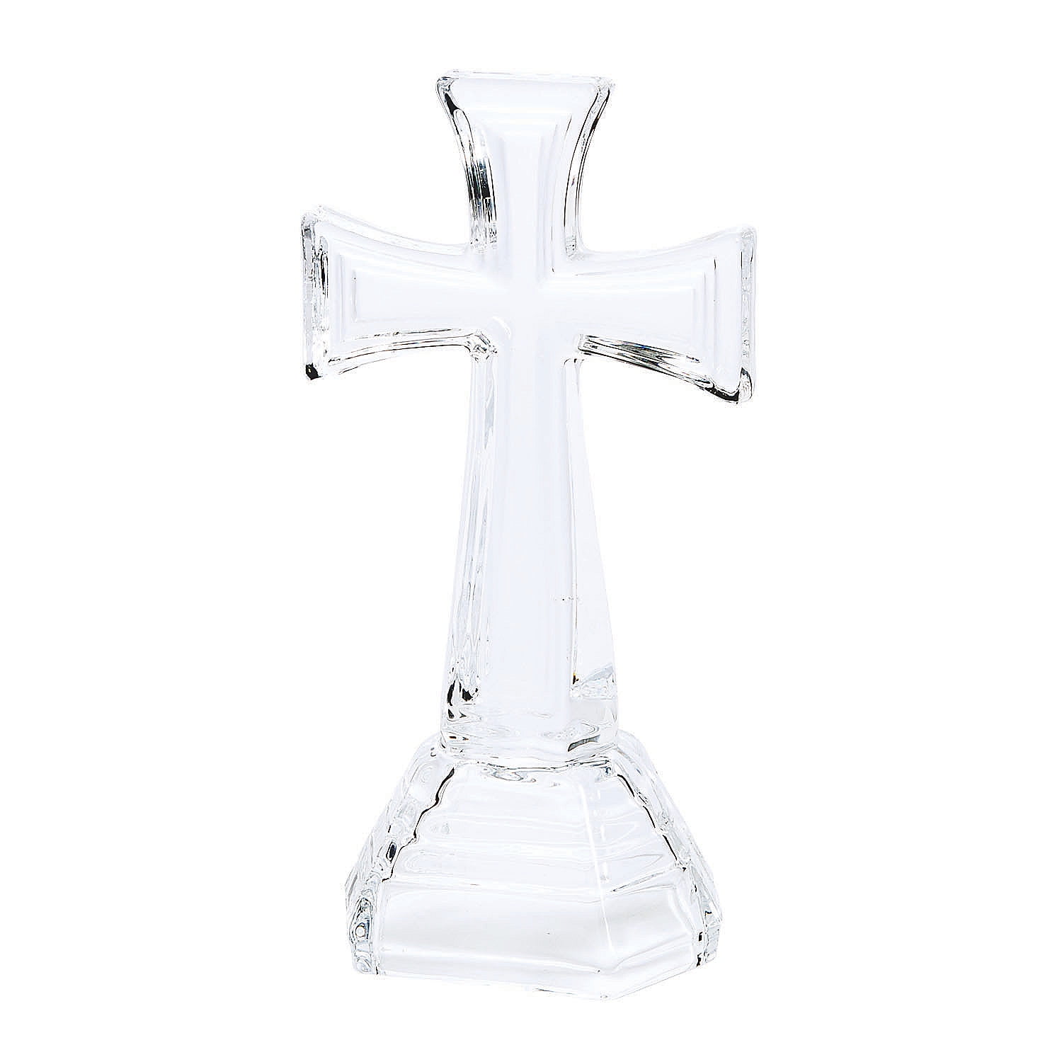 Glass Cross Tabletop Home Decor 1 Piece