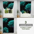 thumbnail image 3 of Tie Up Curtains for Windows Turquoise Rose Valance Adjustable Balloon Curtain Vintage Flower Garden Tie Up Shades for Kitchen Living Room Bedroom Privacy Curtain Drape 34x45 Inch, 3 of 9