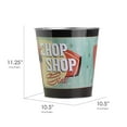 thumbnail image 7 of American Art Decor Chop Shop Girl Small Decorative Metal Trash Can Garbage Bin Waste Basket - 11.25" x 10.5", 7 of 7