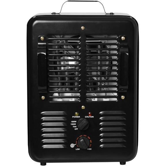 Lifesmart BNS-15D Black 1500W Electric Adjustable Thermostat Milk House Heater