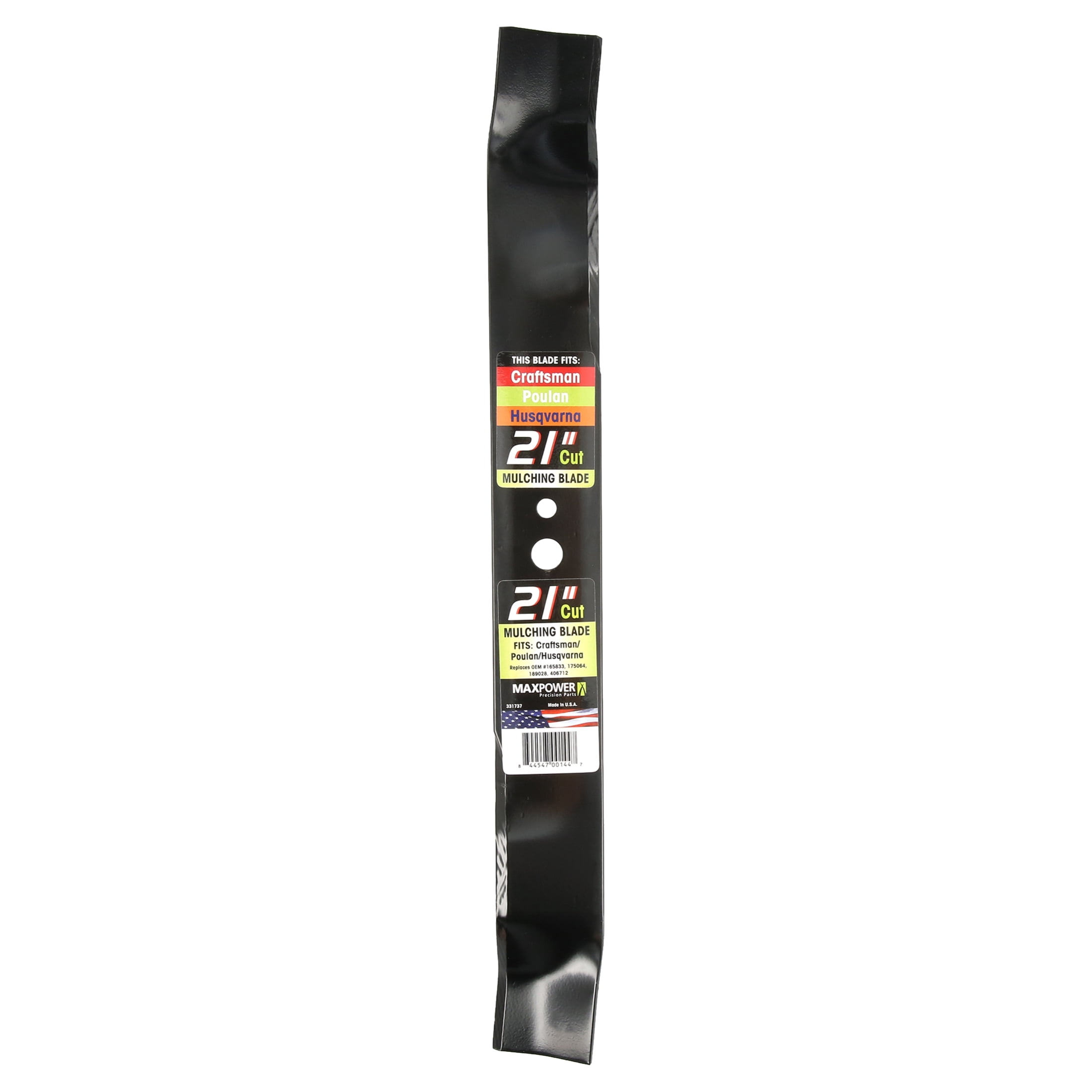 MaxPower 331737S Mulching Blade for 21" Cut Poulan, Husqvarna, Craftsman Mowers Replaces 165833, 1750064, 189028, 406712