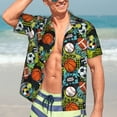 thumbnail image 3 of Haiem Balls Printed Hawaiian Shirt for Men - Men’s Casual Beach Summer Shirts - Stretch Fabric with Modern Fit-X-Large, 3 of 7
