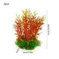 thumbnail image 2 of Small Fish Tank Decorations 2Pcs Plastic Aquatic Plants 22cm, Fake Seaweed, Realistic Design, Weighted Base, Safe for Fish, No Maintenance, 2 of 6