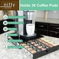 thumbnail image 3 of Nifty Solutions Non-Rolling Coffee Pod Drawer – Compatible with K-Cups, 36 Pod Capacity, Black, 3 of 7