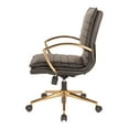 thumbnail image 5 of OSP Home Furnishings Mid-Back Faux Leather Chair with Gold Finish in Black Faux Leather, 5 of 5