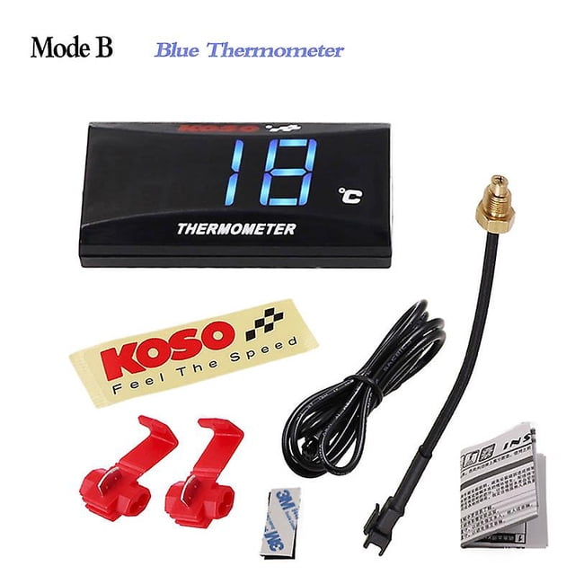Water Temperature Motorcycle Gauge Universal Digital Led Display Koso Meter For Yamaha Mt 07 Nmax Bwm Thermometer Sensor Adapter