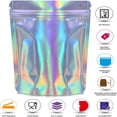 thumbnail image 2 of CCOCC 2026 New Resealable Smell Proof Bags,Silver Zip Lock Pouches Stand Up Mylar Bags for Home Kitchen,Sample,Herb,Jewellery,Candy,Coffee Beans Bags(100,9.5Cm X 15Cm)100Pcs, 2 of 6