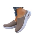 thumbnail image 2 of OOOUM Mesh Mesh Sneakers For Women Comfortable Cushioned Slip On Shoes Breathable Casual Lightweight Walking Shoes Coffee US:6, 2 of 6