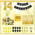 thumbnail image 2 of 14th Birthday Decoration Black and Gold for Boy & Girl, 14th Cake Topper, 14th Party Supplies for Her and Him, 14th Birthday Photo Props, 2 of 3
