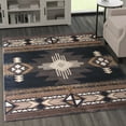 thumbnail image 3 of Masada Rugs South West  Area Rug Design C318 Black (5 Feet X 7 Feet), 3 of 7