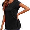thumbnail image 2 of Cap Sleeve Oversized T Shirts Loose Fit Blouses Women's Summer Casual Tops, 2 of 7