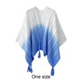 thumbnail image 2 of Hzzsbu Women's Gradient Color Cloak Cape Knit Shawl Vintage Ethnic Style Poncho, 2 of 7