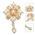 thumbnail image 3 of Broche vintage con perlas barrocas, accesorio de ropa retro para mujer, 3 of 5