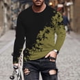 thumbnail image 1 of Blusas y camisas de manga larga y cuello redondo para hombre, camisetas informales con estampado de cuello redondo, blusas de manga corta para hombre, 1 of 5