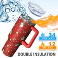 thumbnail image 5 of Red Christmas Snowman Pattern Tumbler with Handle and Lid,40oz Double Wall Vacuum Insulated Tumbler,Cups Gift for Women and Men, 5 of 7