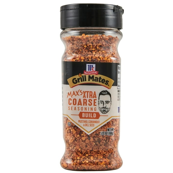 McCormick GRILL MATES Gluten Free Max's XTRA Coarse Seasoning - Build, 5.93 oz Bottle