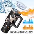 thumbnail image 5 of Playful Halloween Ghosts Pattern Tumbler with Handle and Lid,40oz Double Wall Vacuum Insulated Tumbler,Cups Gift for Women and Men, 5 of 7