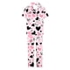 thumbnail image 5 of Pijama de manga corta con estampado fino y pantalones largos con solapa para mujer, top y pantalones de poliéster., 5 of 5