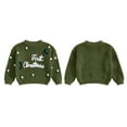 thumbnail image 3 of Miaouyo 0-18 Months Infant Baby Gilrs Boys Christmas Sweaters Long Sleeve Holly Leaf Letter Embroidery Knit Pullovers Jumper Tops, 3 of 9