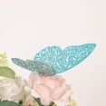 thumbnail image 5 of Balsa Circle 12 Turquoise 4.6" 3D Butterfly Wall Decals DIY Crafts Removable Stickers, 5 of 8