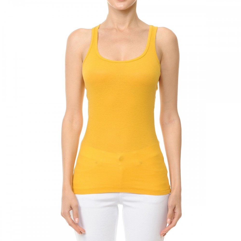 Women's Seamless Ribbed Crop Tank Top - Slim Fit Racerback Sports Bra For Yoga & Workouts - View #5
