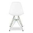 thumbnail image 3 of Aron Living Tower 17" Plastic and Chrome Steel Dining Chairs in White (Set of 2), 3 of 7