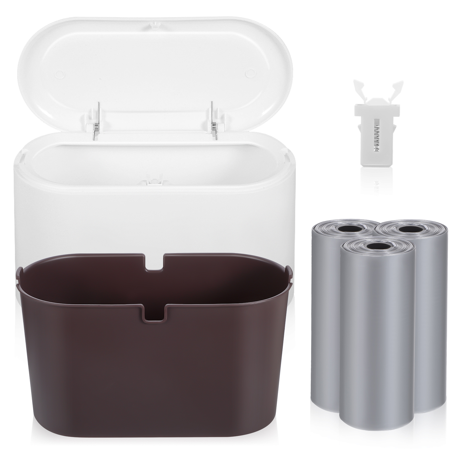 Bucket Japandi Dining Table Trash Bin Small Can with Lid