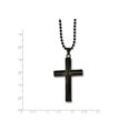 thumbnail image 2 of Mens Chisel Black Plated Stainless Steel Cross Pendant Necklace with Chain, 2 of 3