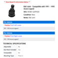 thumbnail image 2 of Ball Joint - Compatible with 1991 - 1995 Acura Legend 1992 1993 1994, 2 of 2