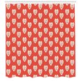 thumbnail image 3 of Ambesonne Love Shower Curtain, Hipster Hearts Valentines, 69"Wx70"L, Vermilion Multicolor, 3 of 3