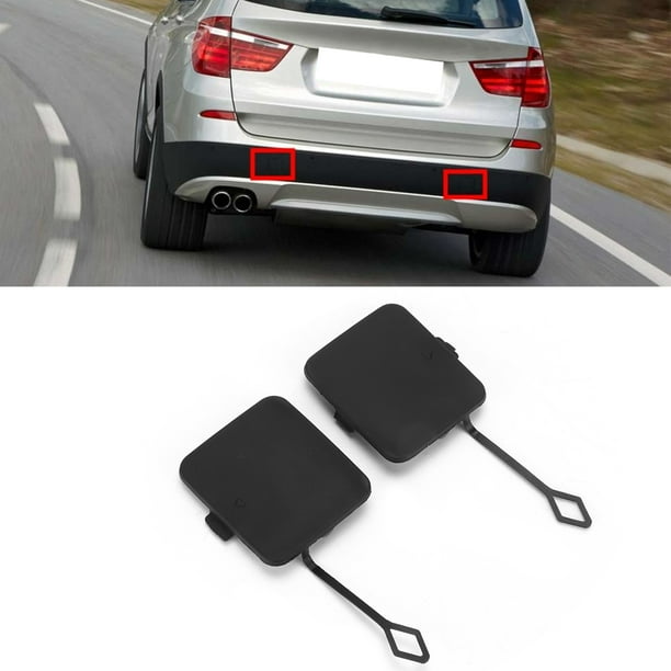 51127272415, Cubierta de Gancho de Gancho de Remolque Trasero Negro Cubierta de Gancho de Remolque 2 PCS Para Accessorios Para Automóviles