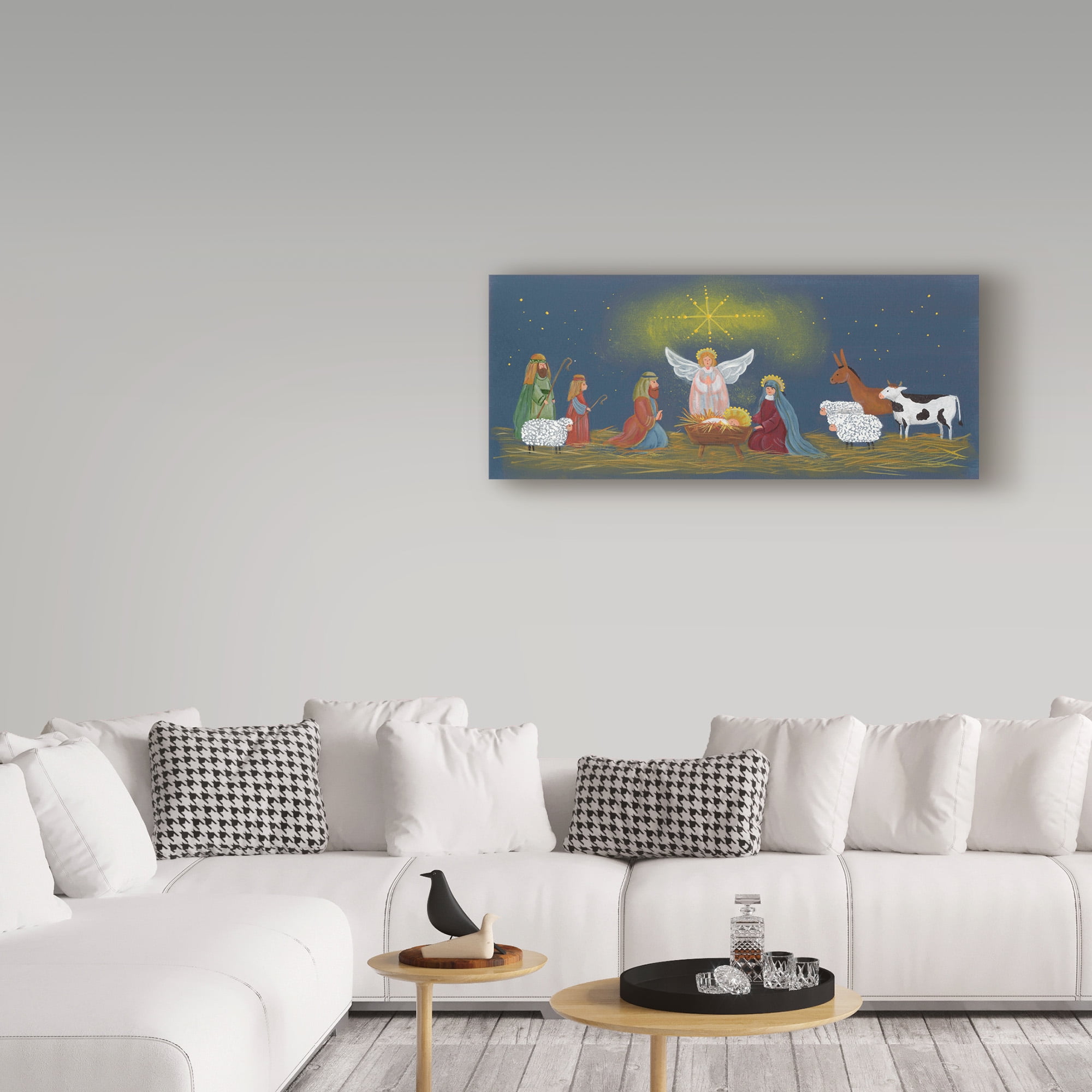 Trademark Fine Art 'Manger Scene' Canvas Art by Beverly Johnston