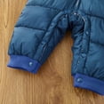 thumbnail image 3 of Eltusu Baby Boys Winter Jumpsuits, Long Sleeve Full Zip Comfy Hooded Thermal Coats Sky Blue Size 2-24 Months, 3 of 6