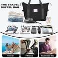 thumbnail image 6 of NBERMOTION Expandable Rolling Duffle Bag - Large Carry-On With Spinner Wheels, Foldable Weekend Travel Bag, 28-58L Capacity(Backpack-black), 6 of 6
