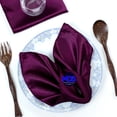 thumbnail image 1 of MDS Set of 200 Satin Napkin 20x20 Inch Square Napkins for Wedding - Eggplant, 1 of 6