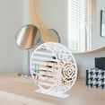 thumbnail image 5 of Detachable Hollow Round Acrylic Earring Display Stands Tabletop Earring Organizer Holder Ornament for Earring Storage White Finish Product: 18x4x18cm, 5 of 7